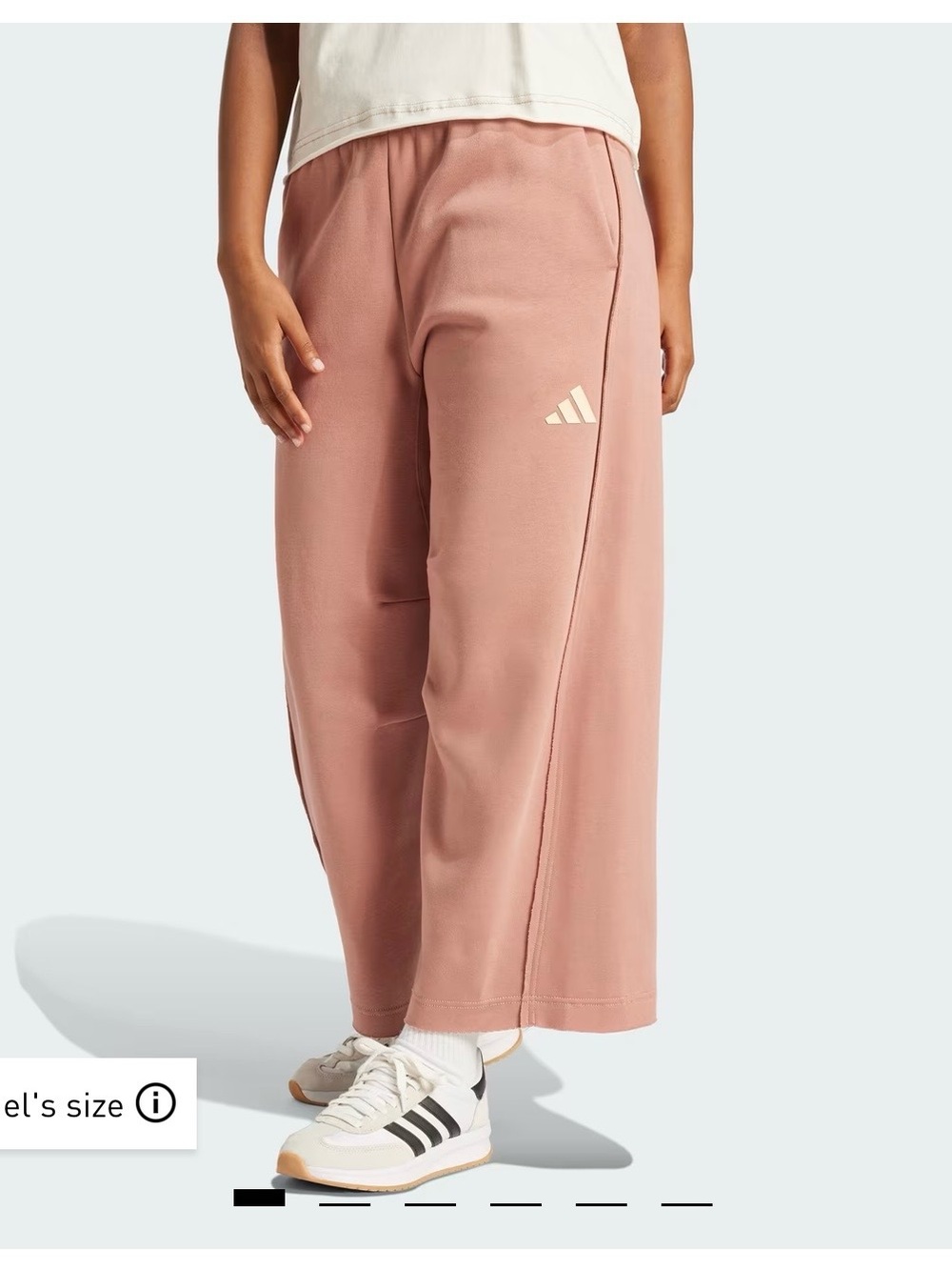 adidas Women’s Wide-Leg Sweatpants in Dusty Rose